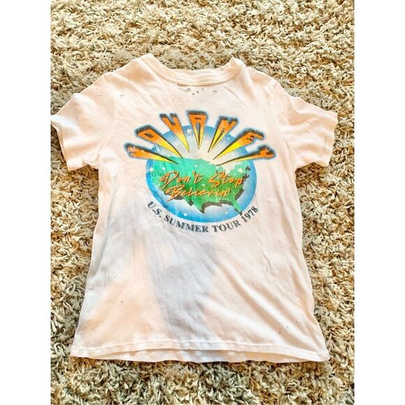 NEW Chaser Journey White Distressed Graphic rocker Tee T SHIRT sz XS S - Picture 2 of 6